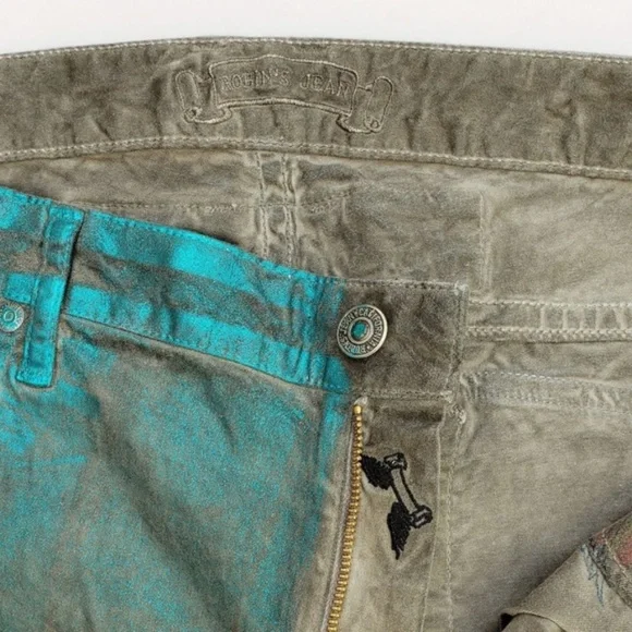 NEW Men's ROBIN'S JEAN Straight Leg Foiled Jeans